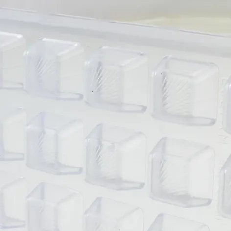 Close up.webp Square Praline Mould; 11g; 28 pieces